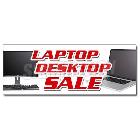 Signmission Laptop Desktop Promotional Decal Sticker, 36 in, Premium Grade Exterior Vinyl D-36 Laptop Desktop Sale